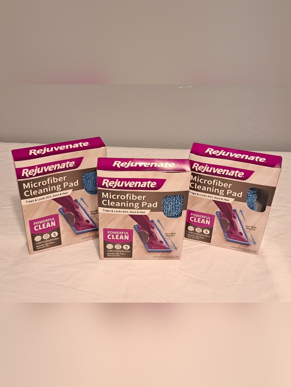 Rejuvenate Microfiber Mop Cleaning Pads Bundle New Blue